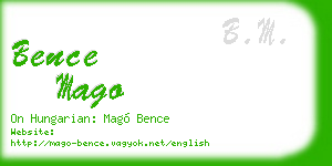 bence mago business card