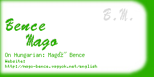 bence mago business card